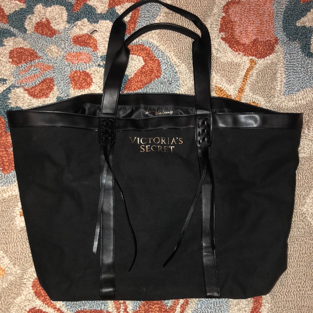 Victoria Secret — Large Black Tote Bag